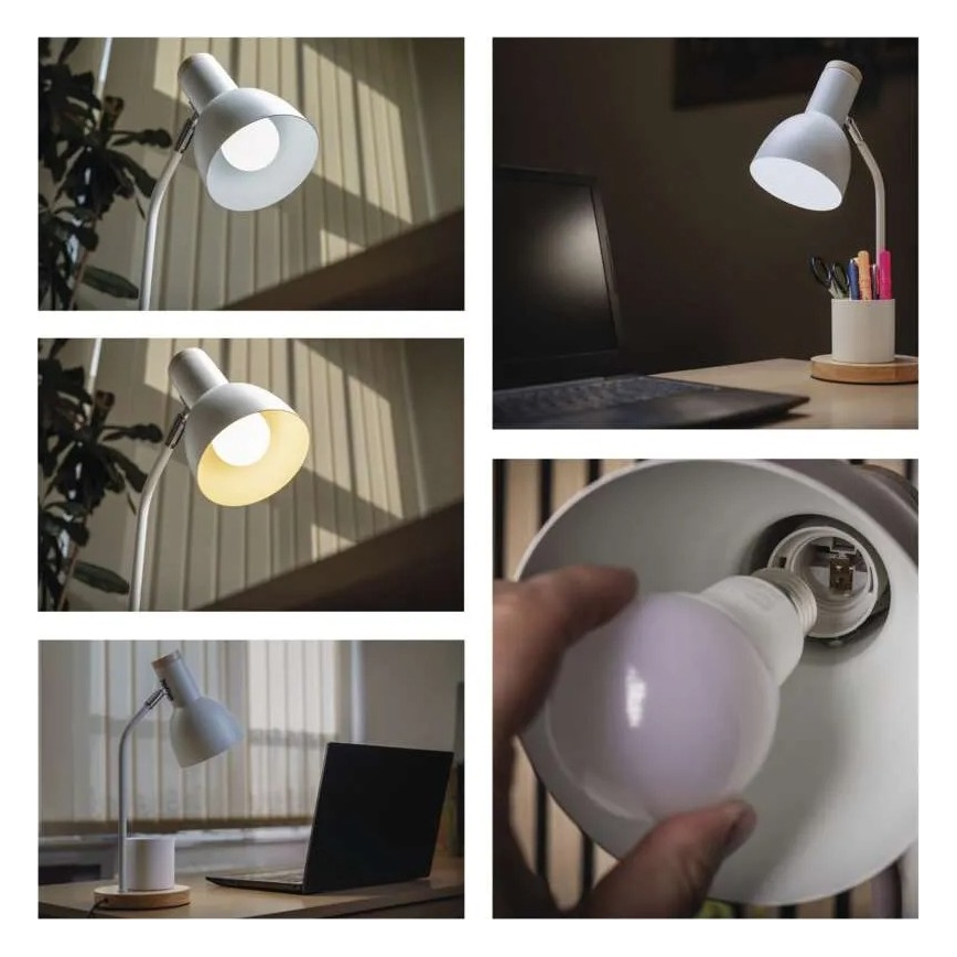 Stona lampa POPPY 1xE27/25W/230V bela