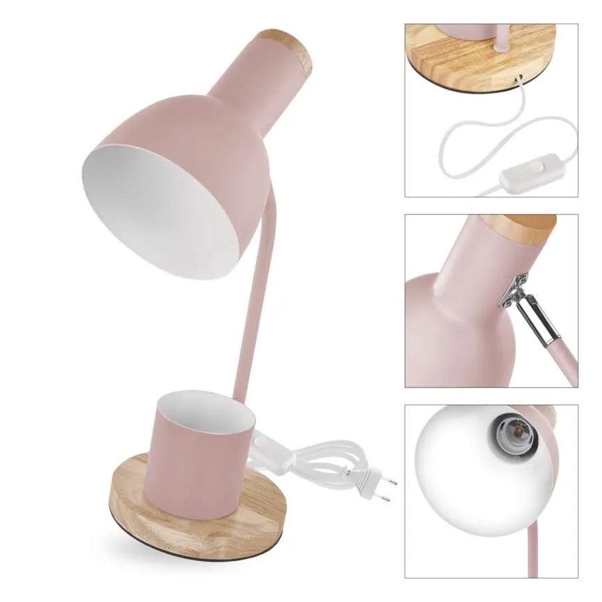 Stona lampa POPPY 1xE27/25W/230V ružičasta