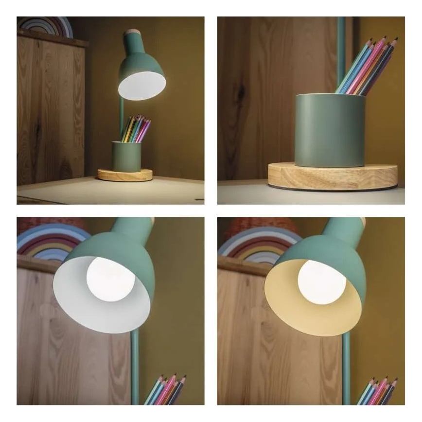 Stona lampa POPPY 1xE27/25W/230V zelena