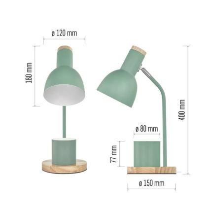 Stona lampa POPPY 1xE27/25W/230V zelena