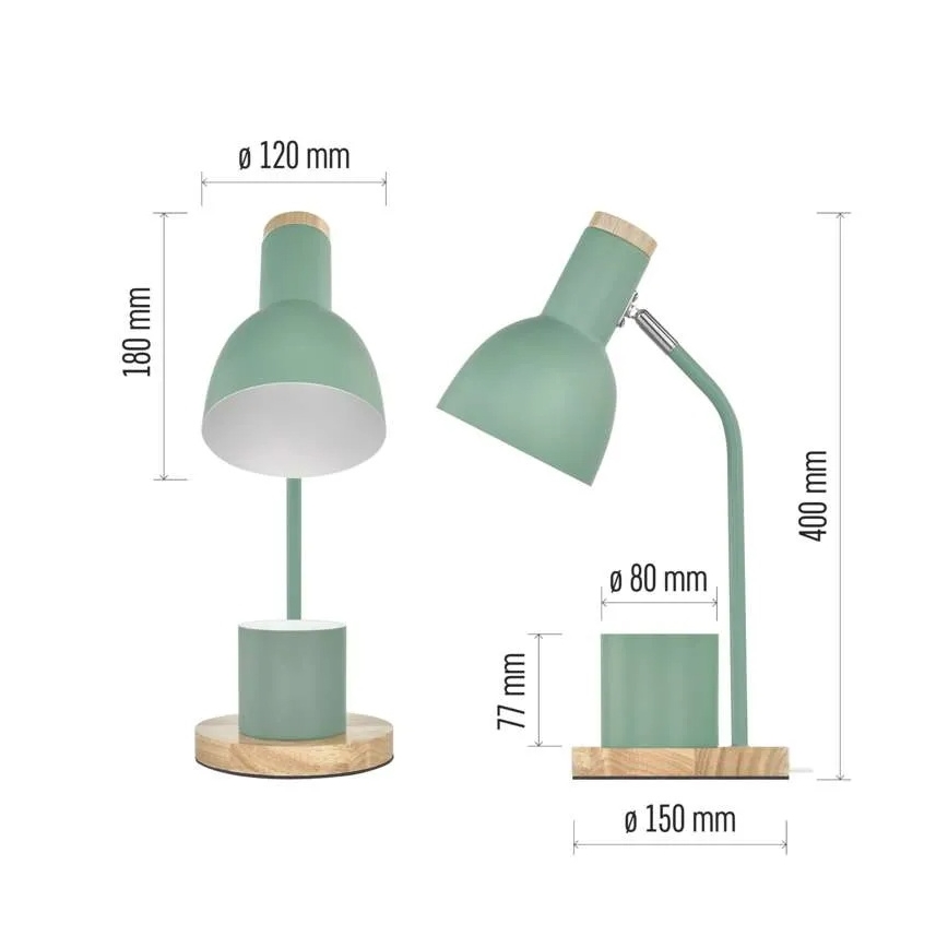 Stona lampa POPPY 1xE27/25W/230V zelena