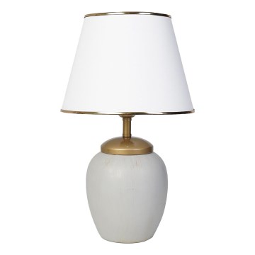 Stona lampa RAMZES 1xE27/40W/230V bela/siva