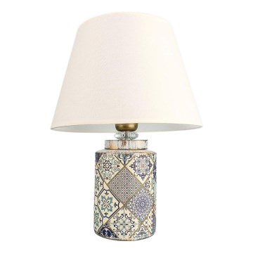 Stona lampa RAMZES 1xE27/40W/230V bela/siva