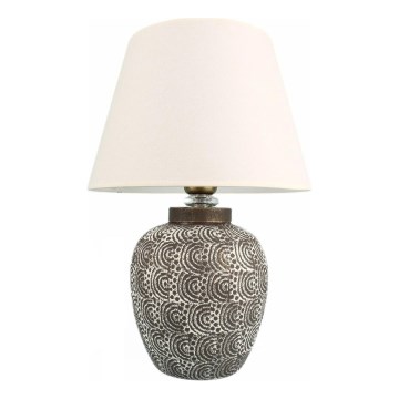 Stona lampa RAMZES 1xE27/40W/230V bela/siva