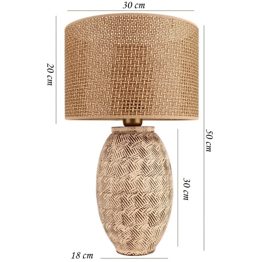 Stona lampa RAMZES 1xE27/40W/230V bež