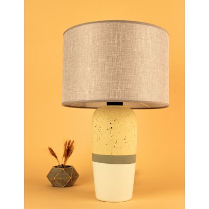 Stona lampa RAMZES 1xE27/40W/230V bež/žuta