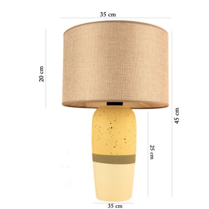 Stona lampa RAMZES 1xE27/40W/230V bež/žuta