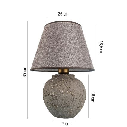 Stona lampa RAMZES 1xE27/40W/230V braon