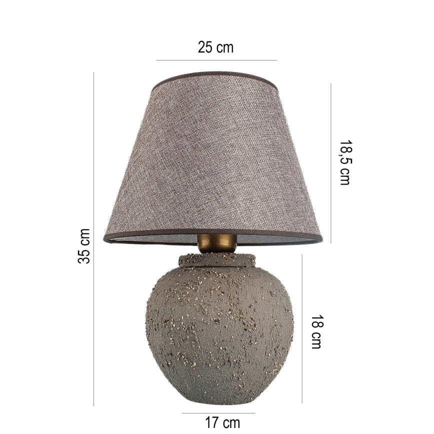 Stona lampa RAMZES 1xE27/40W/230V braon