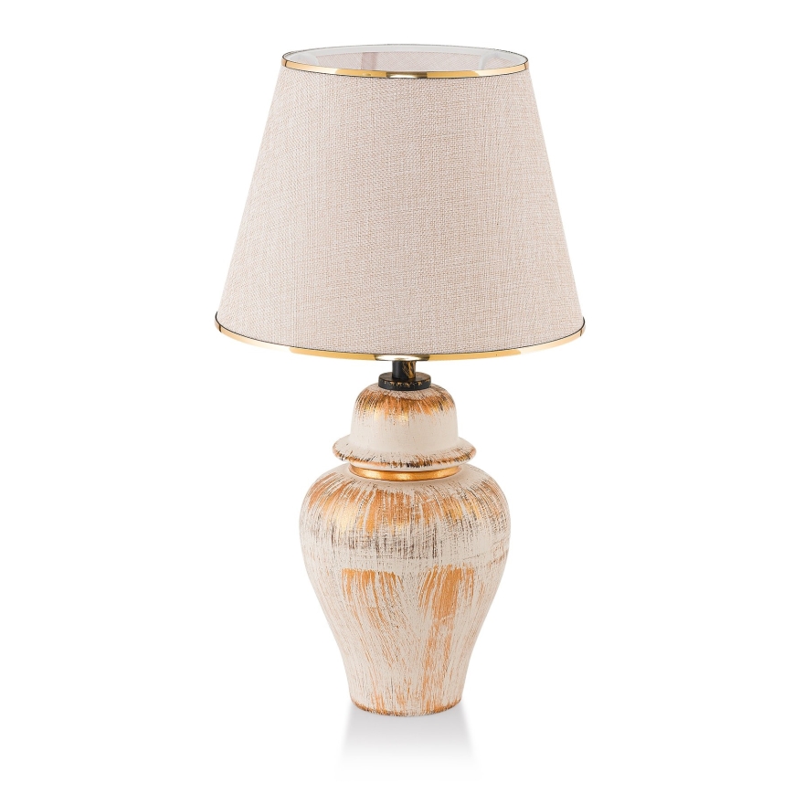 Stona lampa RAMZES 1xE27/40W/230V krem/zlatna