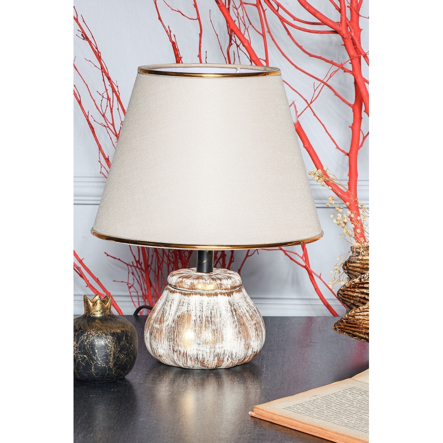 Stona lampa RAMZES 1xE27/40W/230V krem/zlatna