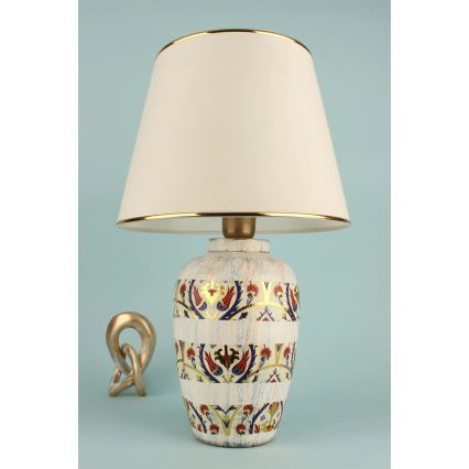 Stona lampa RAMZES 1xE27/40W/230V krem/zlatna