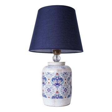 Stona lampa RAMZES 1xE27/40W/230V plava/bela