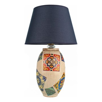 Stona lampa RAMZES 1xE27/40W/230V plava/bež