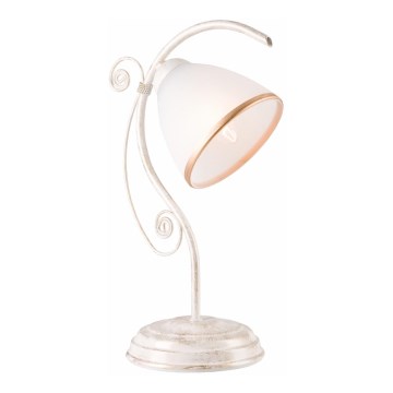 Stona lampa RETRO II 1xE27/60W/230V bela patina