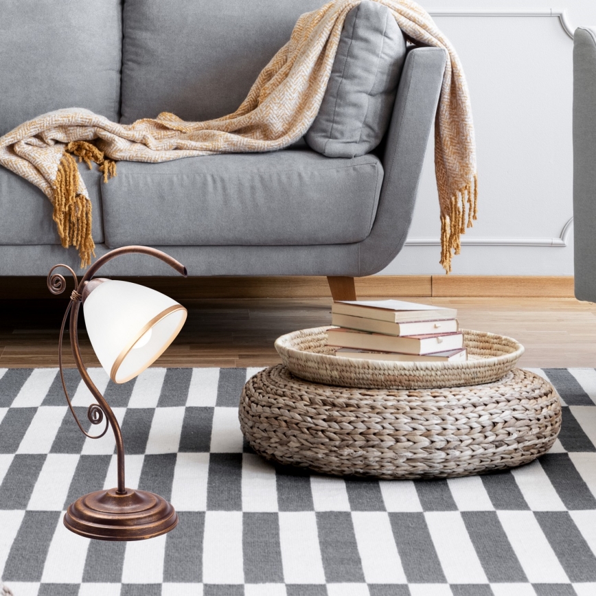 Stona lampa RETRO II 1xE27/60W/230V brončana patina