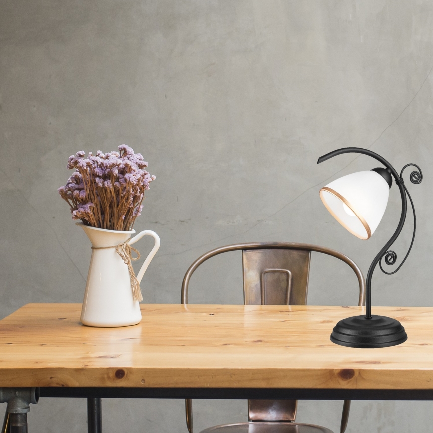 Stona lampa RETRO II 1xE27/60W/230V mat crne boje