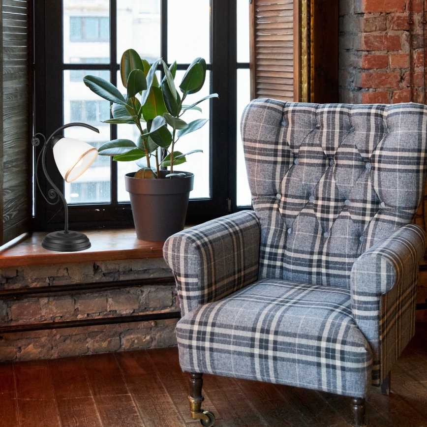 Stona lampa RETRO II 1xE27/60W/230V mat crne boje