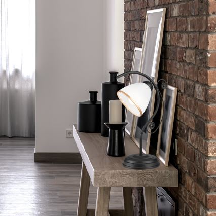 Stona lampa RETRO II 1xE27/60W/230V mat crne boje