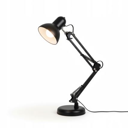 Stona lampa sa klipsom 2u1 1xE27/60W/230V crna