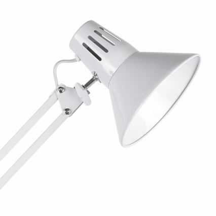 Stona lampa sa stezaljkom WORKER 1xE27/10W/230V bela