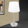 Stona lampa sa USB portom LUDWIG 1xE27/40W/230V 50 cm bela/matni hrom