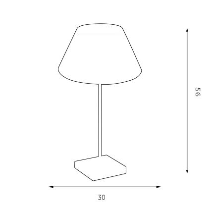 Stona lampa sa USB priključkom 1xE27/60W/230V bela