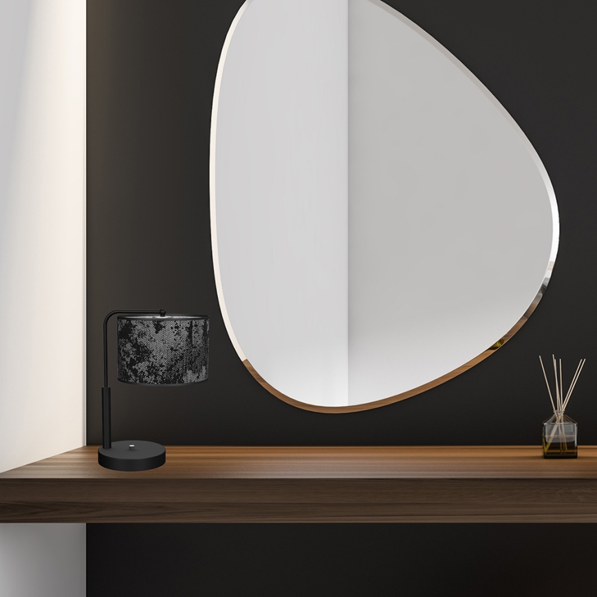 Stona lampa SATINO 1xE27/60W/230V crna/siva