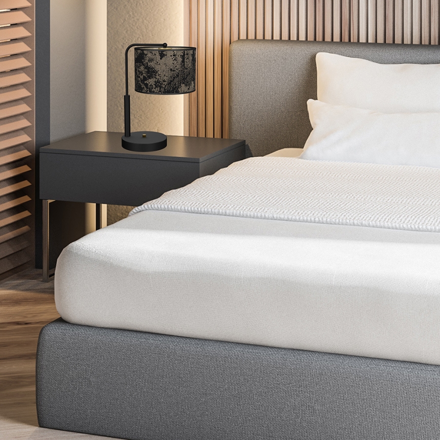 Stona lampa SATINO 1xE27/60W/230V crna/zlatna