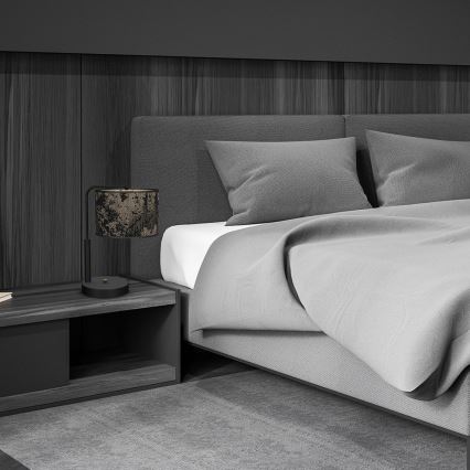 Stona lampa SATINO 1xE27/60W/230V crna/zlatna