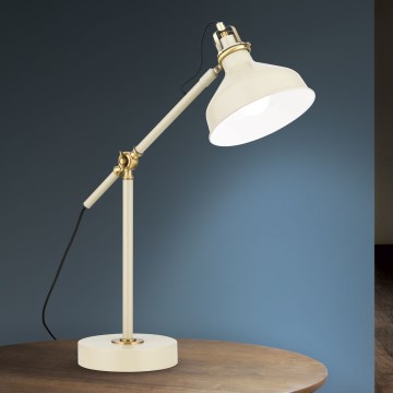 Stona lampa SCHILLER 1xE27/40W/230V krem/bronza