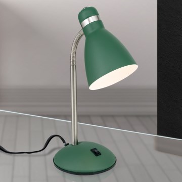 Stona lampa SCHOOL 1xE27/40W/230V zelena/matni hrom