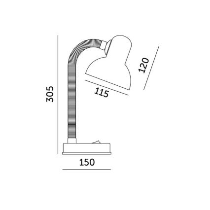 Stona lampa SMIESZEK 1xE27/40W/230V crna