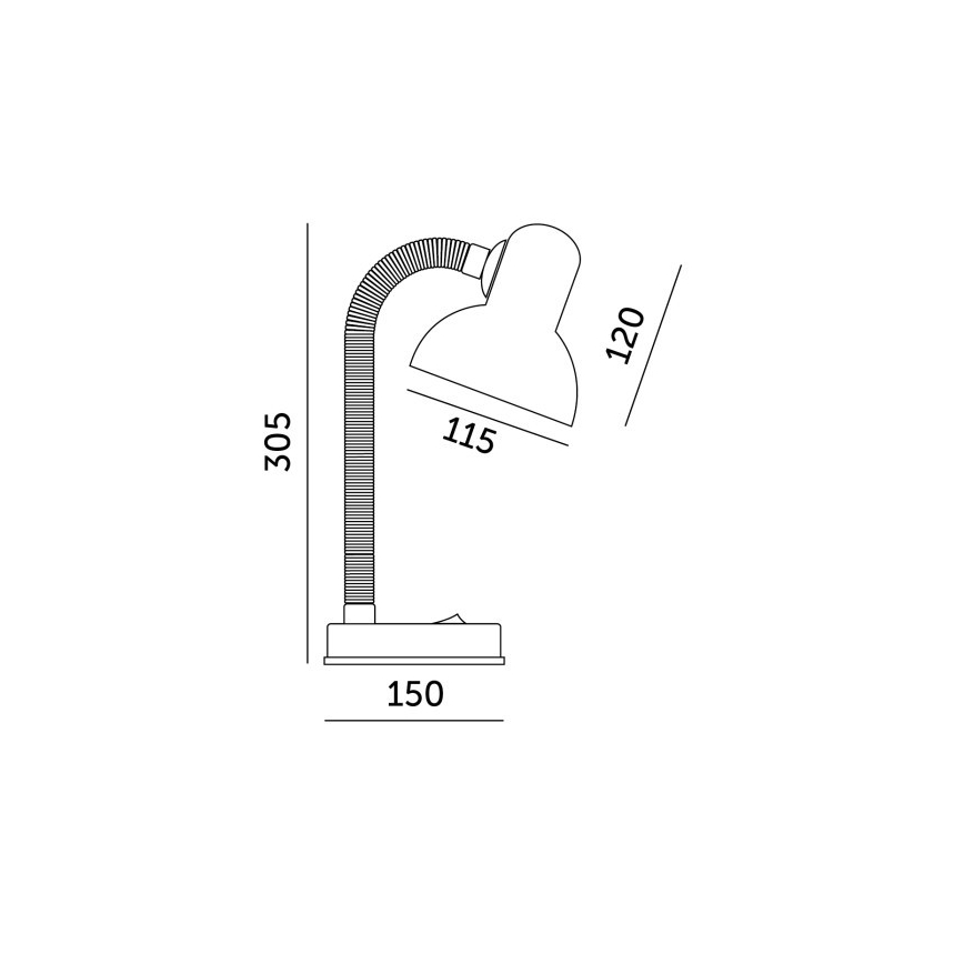 Stona lampa SMIESZEK 1xE27/40W/230V crna