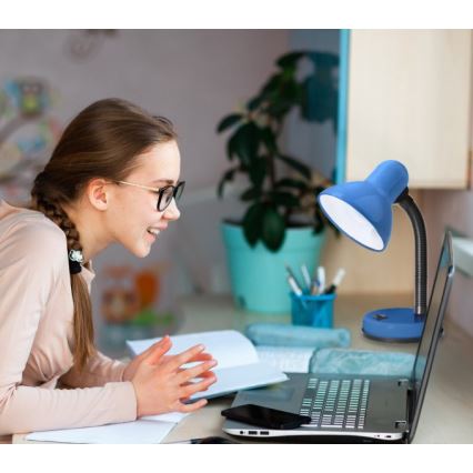 Stona lampa SMIESZEK 1xE27/40W/230V plava