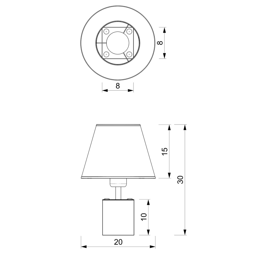 Stona lampa SODER 1xE27/60W/230V borovina