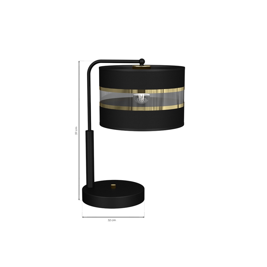Stona lampa ULTIMO 1xE27/60W/230V crna