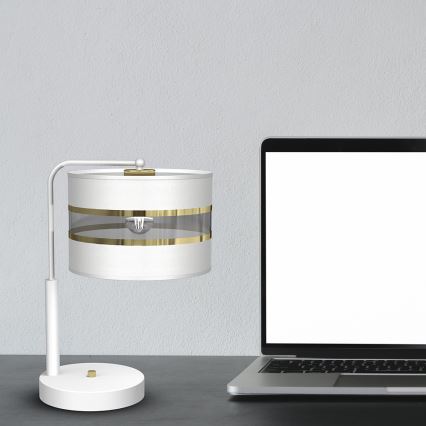 Stona lampa ULTIMO 1xE27/6W/230V bela