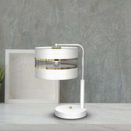 Stona lampa ULTIMO 1xE27/6W/230V bela