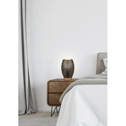 Stona lampa Venus 1xE27/60W/230V crna/zlatna