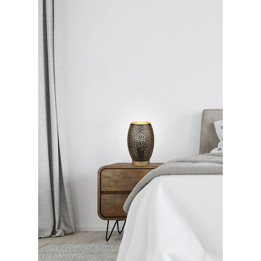 Stona lampa Venus 1xE27/60W/230V crna/zlatna