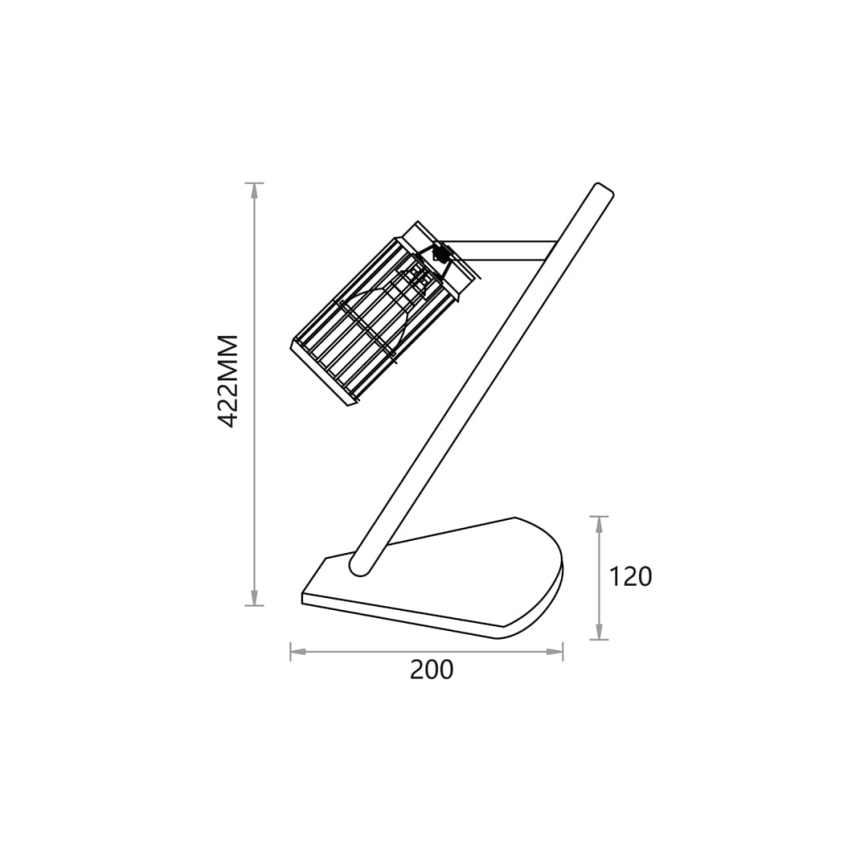 Stona lampa VERTICAL 1xGU10/8W/230V crna