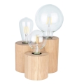 Stona lampa VINCENT 3xE27/15W/230V hrast