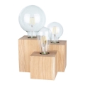 Stona lampa VINCENT 3xE27/15W/230V hrast