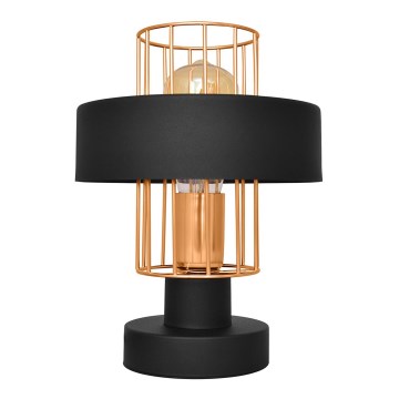 Stona lampa VOLTA 1xE27/15W/230V crna/ružičasto zlato