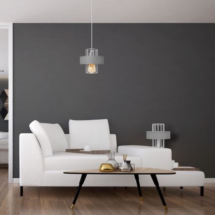 Stona lampa VOLTA 1xE27/15W/230V siva