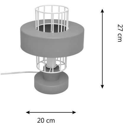Stona lampa VOLTA 1xE27/15W/230V siva