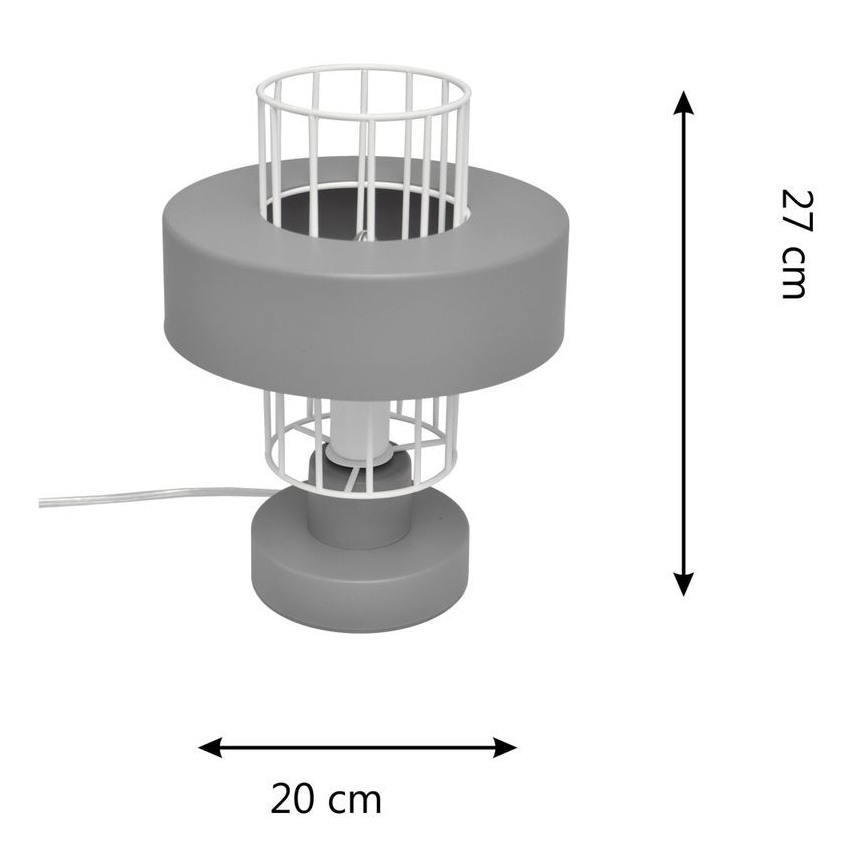 Stona lampa VOLTA 1xE27/15W/230V siva