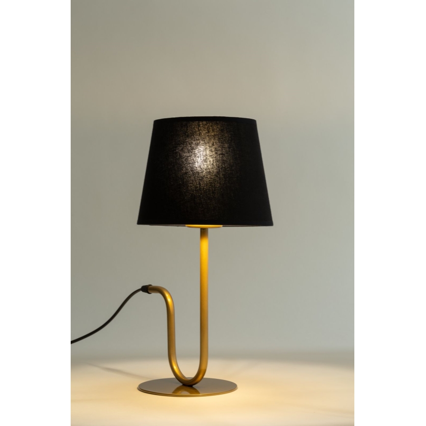 Stona lampa VOLUTTO 1xE27/60W/230V crna/bakrena