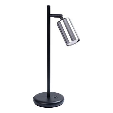 Stona lampa WINX 1xGU10/10W/230V crna/sjajni hrom